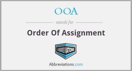what does administrative order of assignment iwo mean